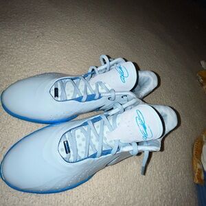 Blue and white LeBron 21 size 12